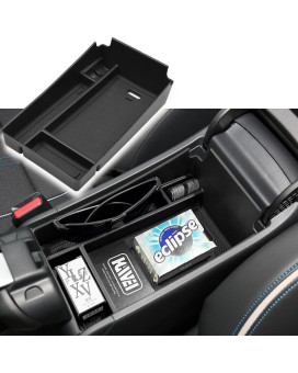 HGWEI Center Console Organizer Tray Compatible with Honda HRV 2023 2024 Accessories, Armrest Storage Box for HRV EX/EX-L/LX/SE/Sport/Touring,Black Trim