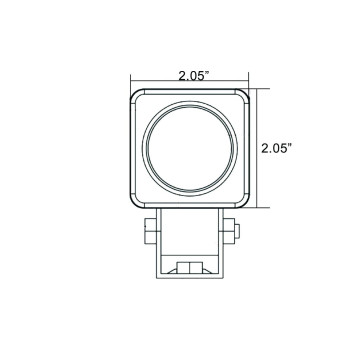 Vision X Lighting Xils1100 Solstice 2 Square Euro Beam Solo Led Pod Light