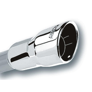 Borla 20251 Exhaust Tip 3 Inlet 425 Single Round Rollededge Anglecut Intercooled Outlet 4 Long Tip Embossed With Bo