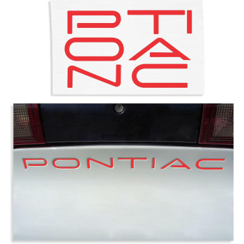 Rear Bumper Lettering Inlay Decal Sticker 9302 Firebird Color Gloss Red