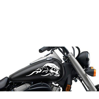 Fgd Motorcycle Gas Tank Sweeping Skull Decal Set 13X525 Universal