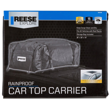 Reese Explore 1041100 Rainproof Car Top Carrier 15 Cubic Feet Black