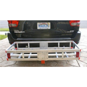 Maxxhaul 70108 Aluminum Cargo Carrier With High Side Rails Trailer Hitch Mount For Rvs Trucks Suvs Vans Cars With 2 Hit