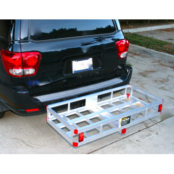 Maxxhaul 70108 Aluminum Cargo Carrier With High Side Rails Trailer Hitch Mount For Rvs Trucks Suvs Vans Cars With 2 Hit