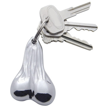 United Pacific 78010 25 Small Diecast Lowhanging Balls Novelty Key Chain Wkey Ring Chrome Plated Gag Gifts Solid Design