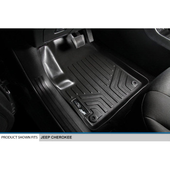 Maxliner Custom Fit Floor Mats 2 Row Liner Set Black Compatible With 20142021 Jeep Cherokee All Models