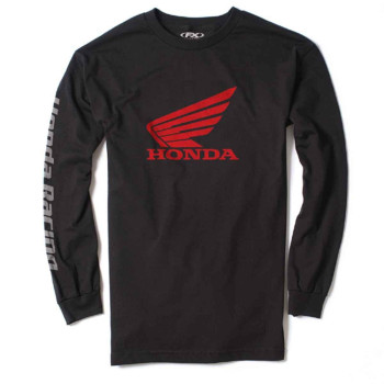 Factory Effex 1787316 Honda Long Sleeve Tshirt Black Xlarge