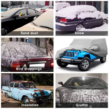 Leader Accessories Xtreme Guard Car Cover Waterproof Compatible For Jeep Wrangler 4 Door Car Cover Cj Yj Tj Jk