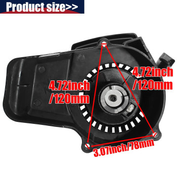 Qazaky Pull Start Starter For 33Cc 43Cc 47Cc 49Cc 50Cc 2Stroke Engine Mini Quad Atv Scooter Go Kart Chopper Pocket Bicycle Rock