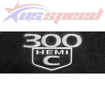 20052010 Chrysler 300C Rwd Floor Mats In Black With Hemi 300C Logo In Silver 4Pc