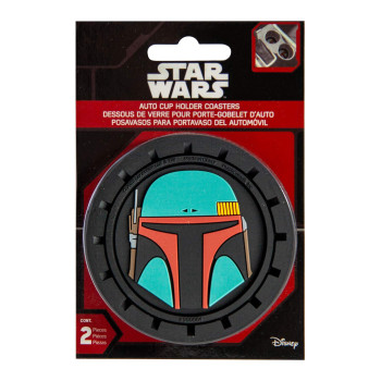 Plasticolor 000664R01 Star Wars Boba Fett Auto Car Truck Suv Cup Holder Coaster 2Pack