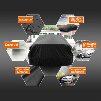 Uxcell Car Cover Waterproof All Weather For Car Full Car Cover Rain Sun Protection Universal Fit For Sedan 178185