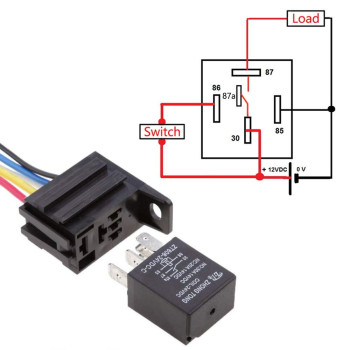 Esupport Car Heavy Duty Relay Switch 12V 30A Spdt 5Pin Wire Socket Plug Harness Waterproof Electrical Automotive Pack Of 5