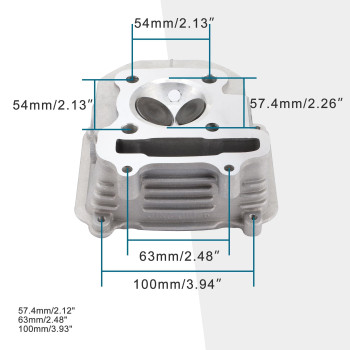 Goofit 574Mm Cylinder Head With Gasket For 4 Stroke Gy6 150Cc Atv Scooter 157Qmj Engine Part
