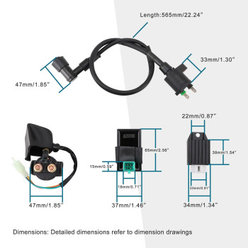 Goofit Cdi Box Ignition Coil Solenoid Relay Voltage Regulator For 50Cc 70Cc 90Cc 110Cc 125Cc Atv Dirt Bike And Go Kart