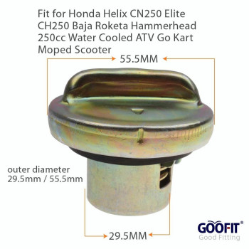 Goofit Gas Tank Cap Replacement For Helix Cn250 Elite Ch250 Baja Roketa 250Cc Water Cooled Atv Go Kart Moped Scooter