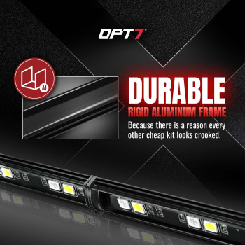 Opt7 48 Redline Parlux Standard Led Tailgate Light Bar Wred Turn Signal Ip67 Weatherproof Rigid Aluminum Frame Light Strip