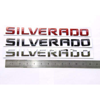 Yoaoo 2Pack Oem Black Silverado Emblem Badge Letters 3D Compatible With 1500 2500Hd 3500Hd Glossy