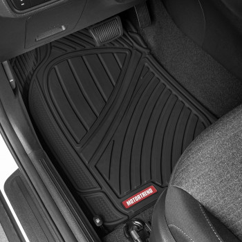 Motor Trend Flextough Performance All Weather Rubber Car Floor Mats 3 Piece Floor Mats Automotive Liners For Cars Truck Suv H