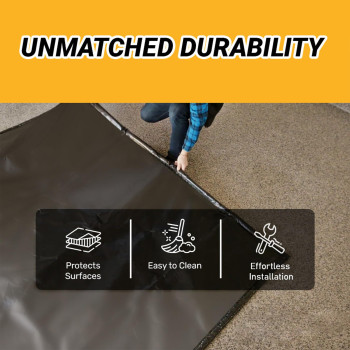 Autofloorguard Afg7916 Compact Size Heavy Duty Garage Floor Mat For Under Car For Rain Ice And Mud With Stayput Corner And Te