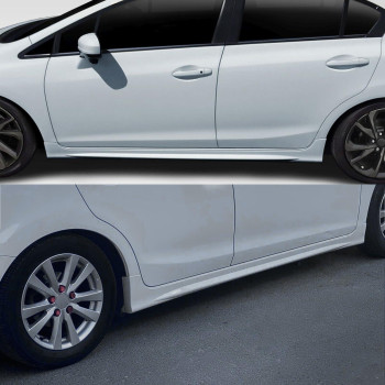 Side Skirts Compatible With 20122015 Honda Civic 9Th 4Dr Side Skirts Rocker Panels Pair Abs By Ikon Motorsports 2013 2014