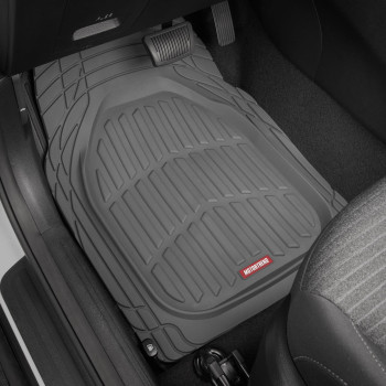 Motor Trend Flextough Floor Mats For Cars Gray Deep Dish Allweather Mats Waterproof Trimto Fit Automotive Floor Mats For Tru