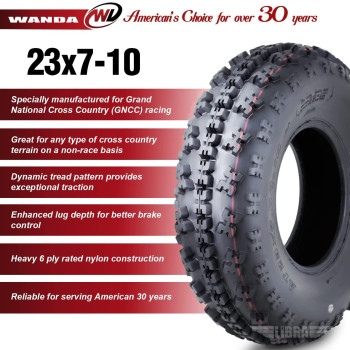 Wanda Set 2 Sport Atv Tires At 23X710 P348 Gncc Grand National Cross Country Race Tire 10063