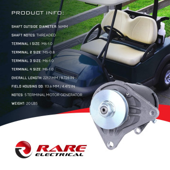 Rareelectrical Ez Go Starter Compatible With Generator Golf Cart 4 Cycle Engine 25533G01 26993G01 27065G01