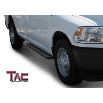 Tac 65 Running Boards Fit 19992016 Ford F250F350F450F550 Super Duty Regular Cab Truck Pickup Utility Black Rattler Steel