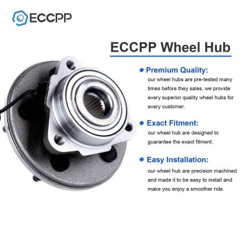 Eccpp Wheel Hub And Bearing Assembly Front 515078 Fit Ford Explorer Sport Trac Mercury Mountaineer 06 07 08 09 10 Wheel Hub 5 Lu