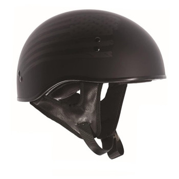 Torc T55 Specop Half Helmet With Flag Graphic Flat Black Large