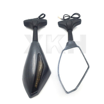 Xkh Carbon Turn Signal Mirrors With Smoke Lens Compatible With Suzuki Gsxr 600750 20012005 20092012Gsxr 1000 20012005 200