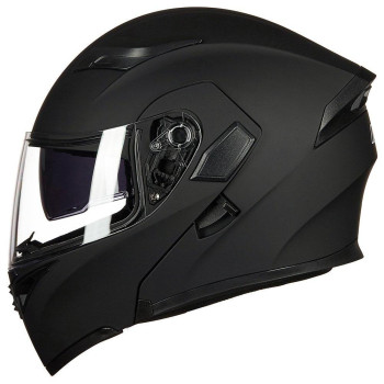 Ilm Motorcycle Dual Visor Flip Up Modular Full Face Helmet Dot 6 Colors Model 902 Xl Matte Black