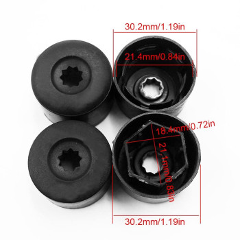 Saihisday Set Of 20 Wheel Bolt Lug Nut Cover Cap With Removal Tool Dismantle Replacement For Wheel 1K0 601 173