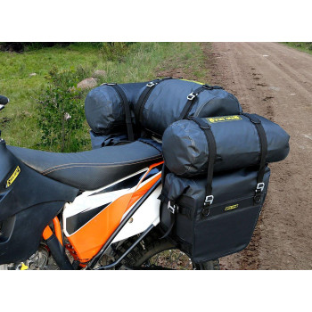 Nelsonrigg Se3050Blk Sierra Dry Saddlebags 100 Waterproof Mount To Most Adventure And Dual Sport Motorcycle Racks Black