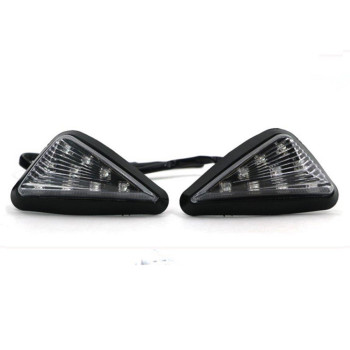 Taswk Triangle Flush Led Motorcycle Turn Signals Blinkers Indicator Lights 1 Pair Amber