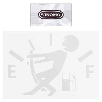 Winomo Funny Car Stickers High Gas Consumption Decal Fuel Gage Empty Stickers White