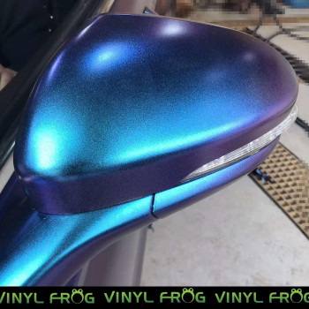 Vinyl Frog Chameleon Vinyl Wrap Matte Metallic Vehicle Film Purple To Blue Stretchable Air Release Diy Decals 12X60