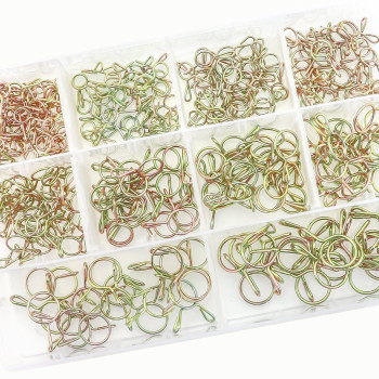 Sutemribor 270 Pieces 10 Sizes Fuel Line Hose Tubing Spring Clips Clamps Assortment Kit For Motorcycle Scooter Atv 5514Mm