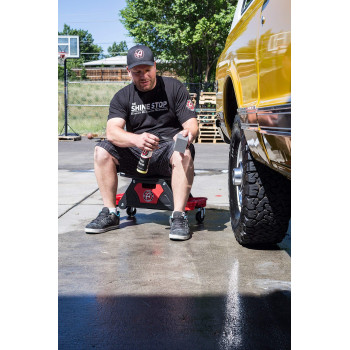 Adams Polishes Mobile Rolling Utility Creeper Seat For Mechanics Detailers With Storage Trays For Tools