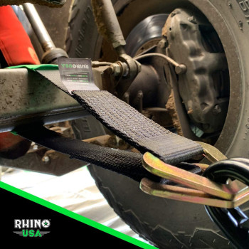 Rhino Usa Axle Tie Down Straps Lab Inspected 11 128Lb Break Strength Heavy Duty Protective Sleeves D Rings To Ensure Peac