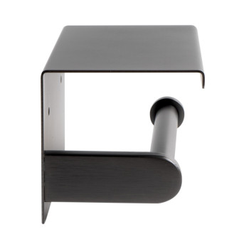 ALFI brand ABTPP66-BB Brushed Black PVD Stainless Steel Toilet Paper Holder with Shelf