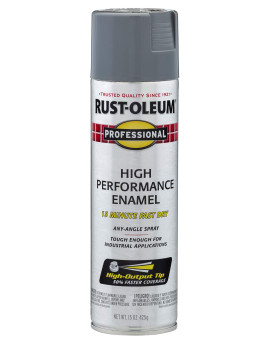 Rustoleum 7587838 Professional High Performance Enamel Spray Paint 15 Oz Gloss Dark Machine Gray