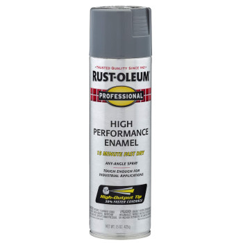 Rustoleum 7587838 Professional High Performance Enamel Spray Paint 15 Oz Gloss Dark Machine Gray