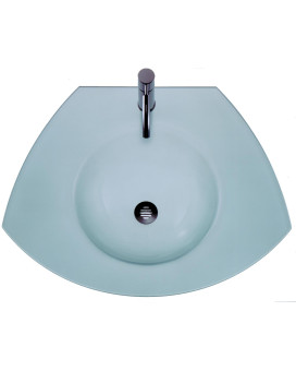 New Generation Ecoloom Trapezoidal Glass Counter Top with Integrated Round Basin