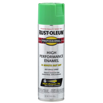 Rustoleum 7533838 Professional High Performance Enamel Spray Paint 15 Oz Gloss Safety Green