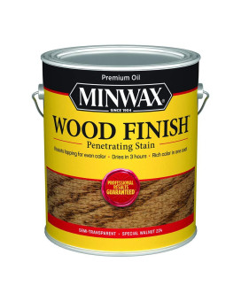 Minwax 710760000 Finish Penetrating Interior Wood Stain 1 Gallon Pack Of 1 250 Voc Special Walnut 128 Fl Oz