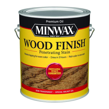 Minwax 710760000 Finish Penetrating Interior Wood Stain 1 Gallon Pack Of 1 250 Voc Special Walnut 128 Fl Oz