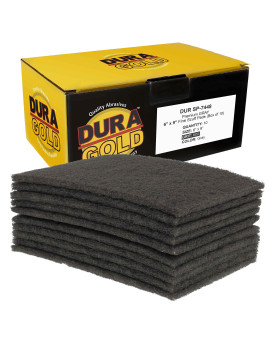 Duragold Premium 6 X 9 Gray Ultra Fine General Purpose Scuff Pads Box Of 10 Final Scuffing Scouring Sanding Cleaning