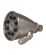 Showerhaus Round Showerhead with 8 Spray Jets - Solid Brass Construction with Adjustable Ball Joint